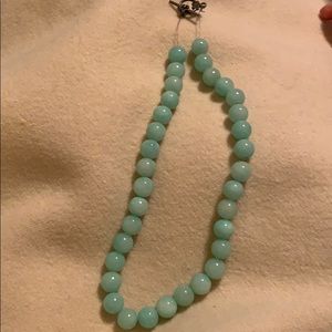 Turquoise teal bead necklace